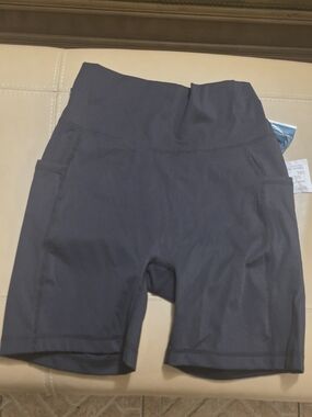 Women’s High-Waist Black Bike Shorts with Side Pockets Ask For Your Size